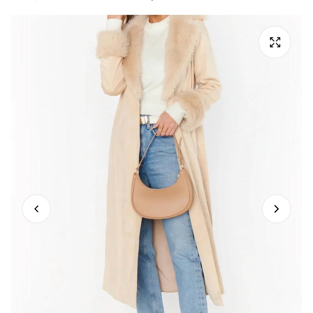 Show Me Your MuMu Beige Faux Fur Coat